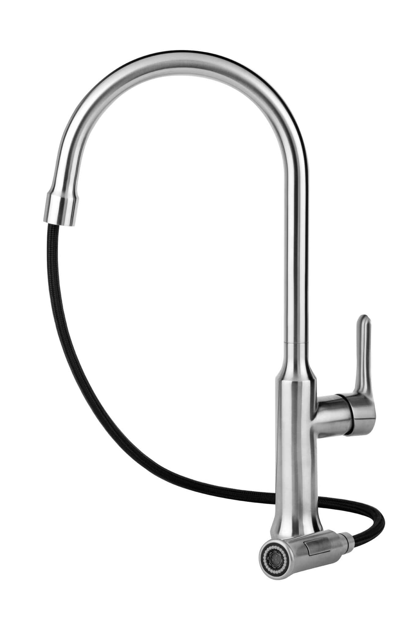 Grifo de cocina extraíble Baho ACERO 5 mate 48 cm ECO