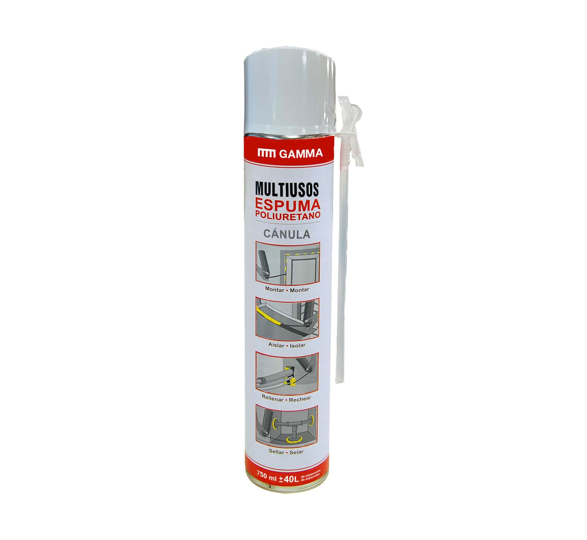 Cartucho Gamma espuma pu multiusos aerosol 750ml