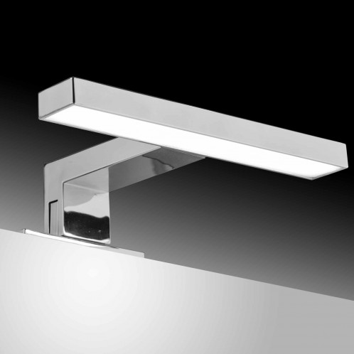Aplique de baño LED Baho ABS 18 cm cromado luz fría 