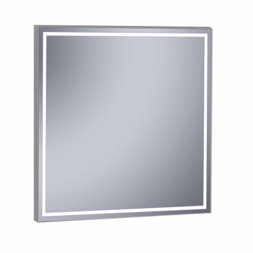 Espejo de baño LED Baho BRILLE marco negro 80x80 cm 