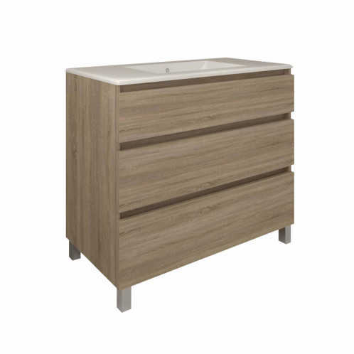 Mueble MANNING roble cambrian a suelo 100 cm