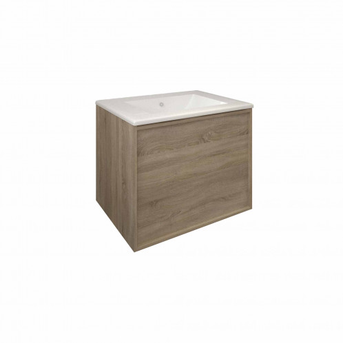 Mueble de baño suspendido Baho FRAME roble natural 60 cm con 1 cajón 