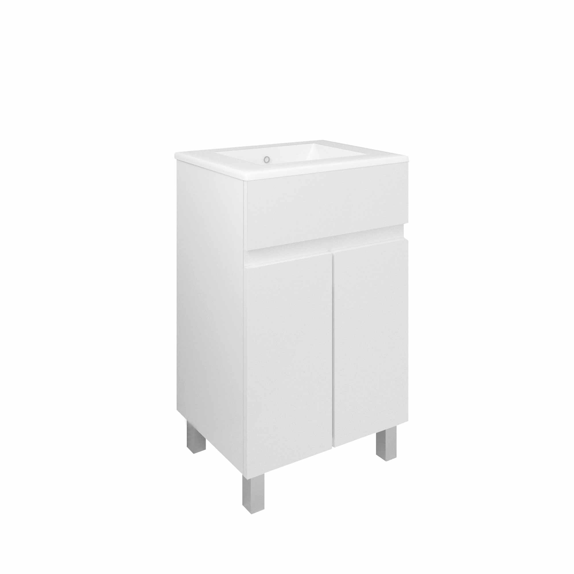 Mueble de baño armario Baho MATTY blanco 50 cm con fondo reducido - Grup  Gamma