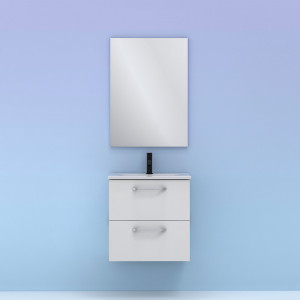 Conjunto Amizuva HONE con espejo blanco 50 cm