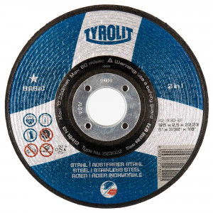Disco corte de acero Tyrolit 115x2.5x22.2 basic 223021