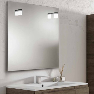 Espejo de baño LED Baho DENO negro 80x80 cm 