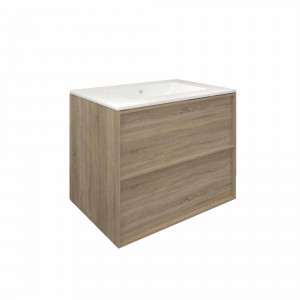 Mueble de baño suspendido Baho FRAME roble natural 80 cm con 2 cajones