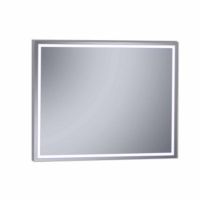 Espejo de baño LED Baho BRILLE marco negro 100x80 cm 