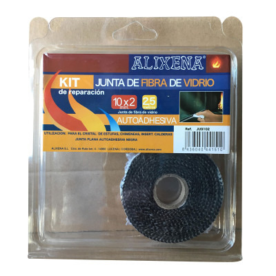 Junta de fibra de vidrio plana autoadhesiva de Alixena 10x2 mm