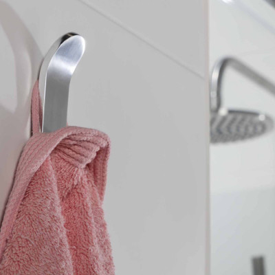 Percha toallera adhesiva para baño Baho LOOPS cromado 3 cm 