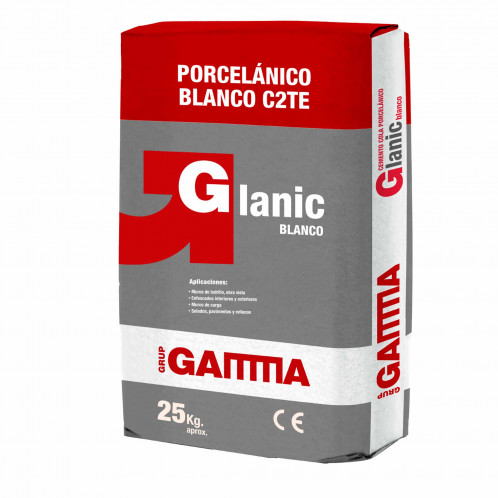 Saco Gamma cemento cola glanic blanco c2te