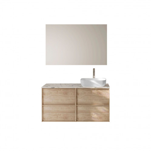 Conjunt moble suspès amb lavabo i mirall Baho FRAME pi gris 120 cm