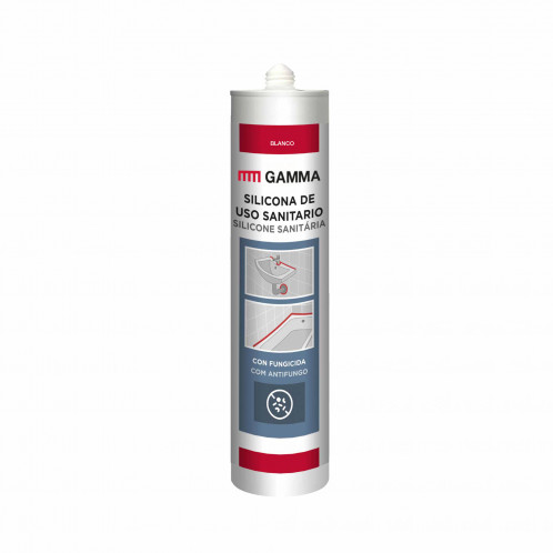 Cartucho Gamma silicona usos sanitario blanco 280ml