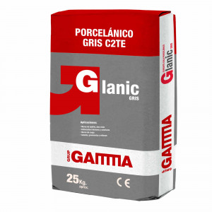 Saco Gamma cemento cola glanic gris c2te