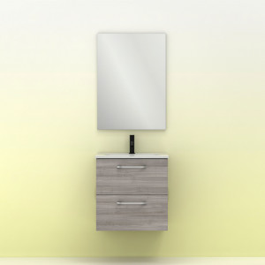Conjunto Amizuva HONE con espejo gris arenado 50 cm