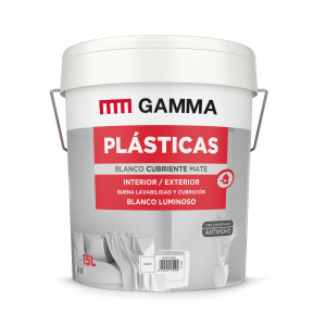 Bote Gamma pintura plastica blanco cubriente 20kg