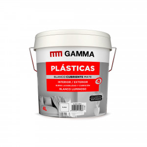 Bote Gamma pintura plastica blanco cubriente 5kg