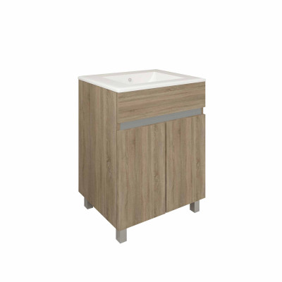 Mueble de baño Baho MATTY roble cambrián 60 cm con armario